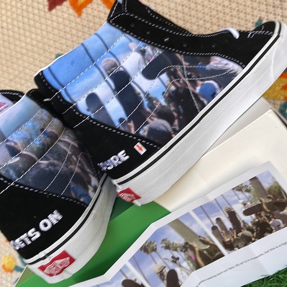 Vans Sk8-Hi Moca Frances Stark/Black Men’s sneakers - skate shoes - Picture 15 of 16